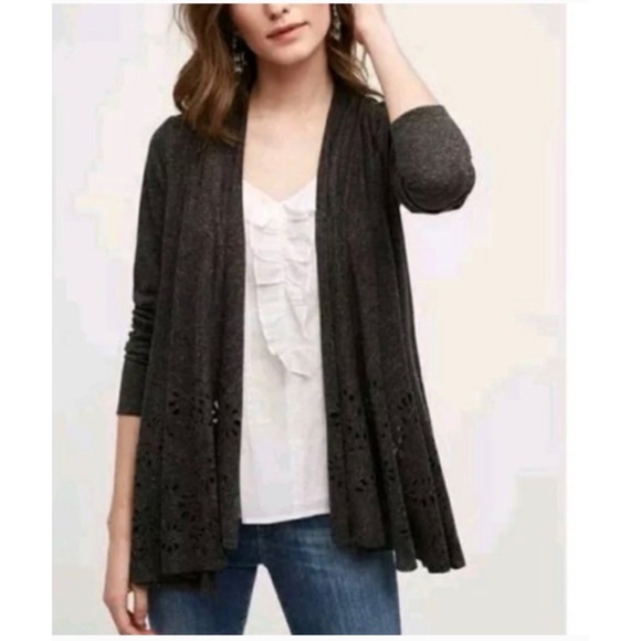 - Anthropologie Meadow Rue Verna Cut Out Cardigan - Picture 2 of 6